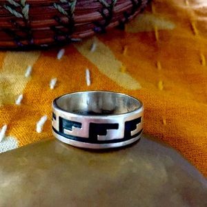 Vintage Hopi Native American Band Ring Size 9 1/4